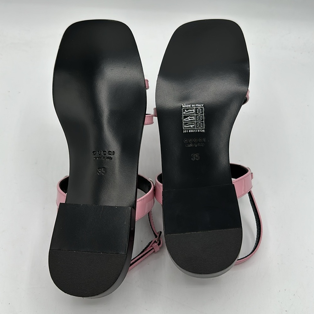 Gucci Divine Cage Horsebit Leather Sandals Dolly Pink Size 35 EU / 5 US NWOB - Picture 6 of 10
